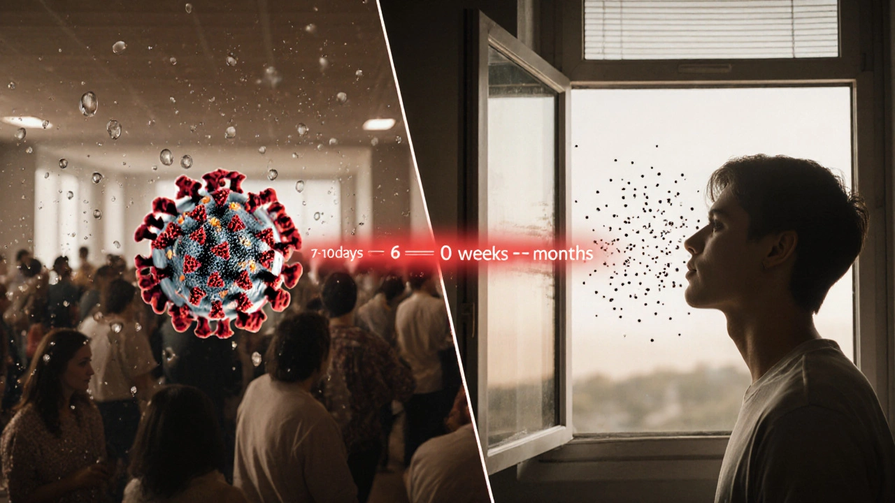 Srovnání virové infekce a alergie v podobě rozděleného obrázku.